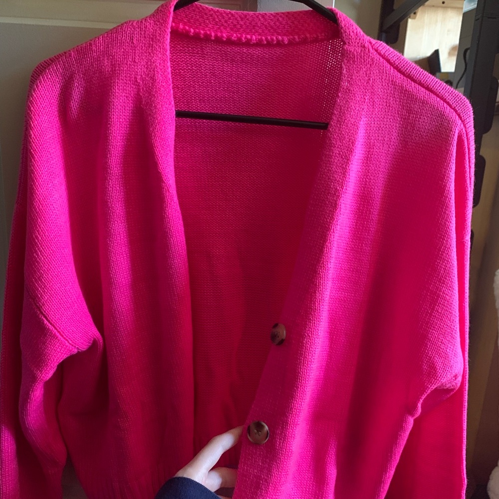 Pink cropped sweater